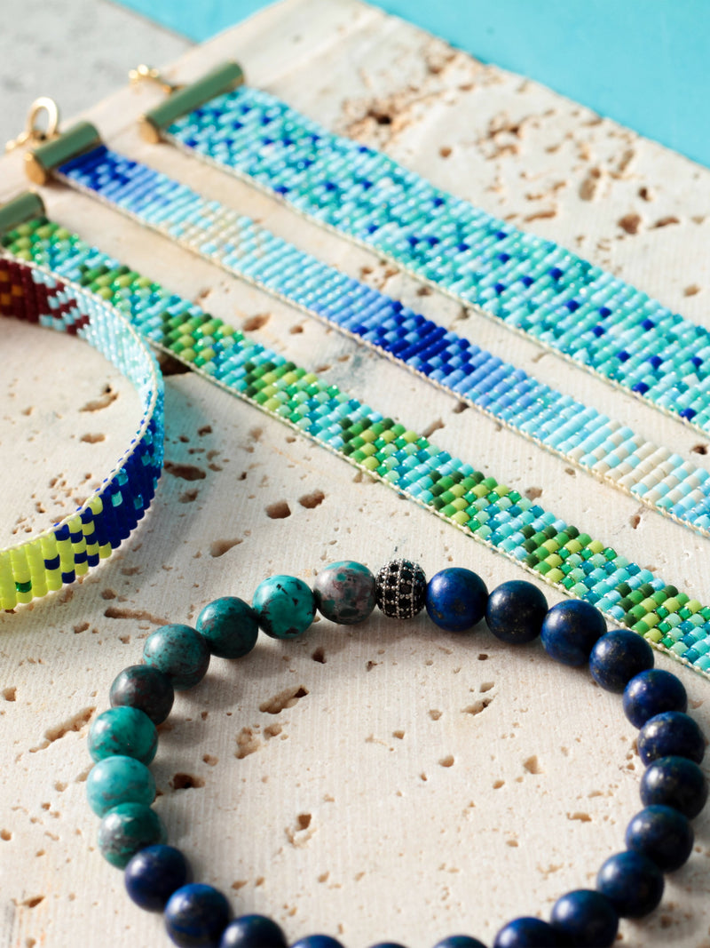 Brazalete Miyuki Cenote 5 puntos - Tayrona Accesorios