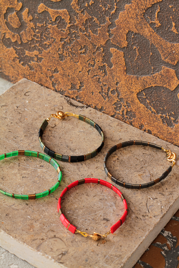 Brazalete Miyuki Tila Oxido 5mm - Tayrona Accesorios