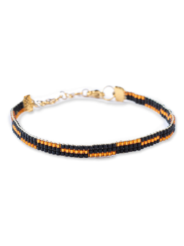 Brazalete Miyuki Bronce 3 puntos - Tayrona Accesorios