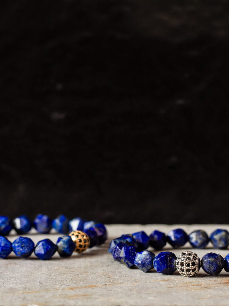 Brazalete Lapislazuli Facetado 8mm - Tayrona Accesorios