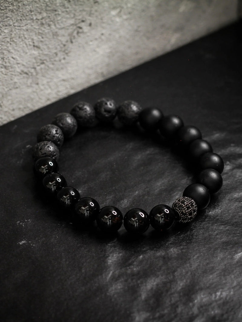Brazalete Black Mixto 8mm - Tayrona Accesorios