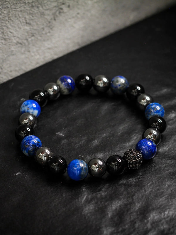 Brazalete Tayrona Lapislázuli 8mm - Tayrona Accesorios