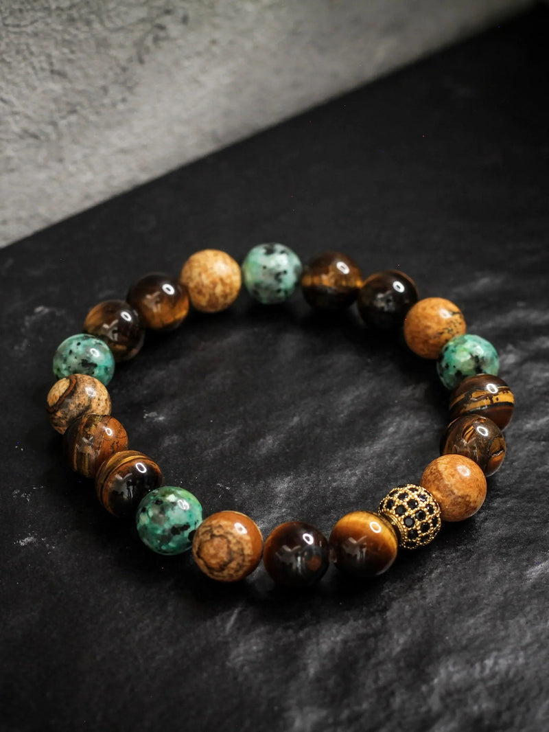 Brazalete Tigre Africa 8mm - Tayrona Accesorios