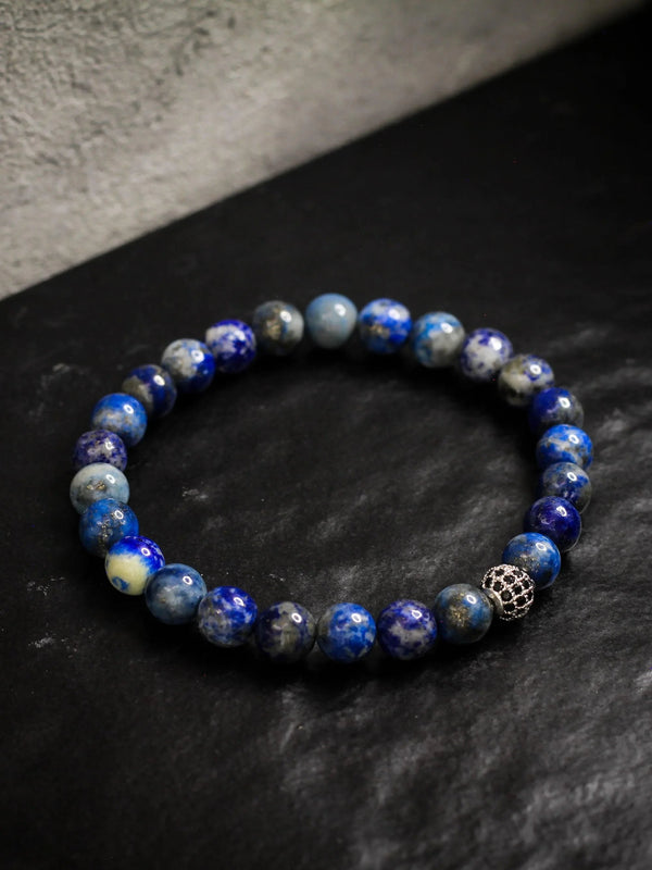 Brazalete Lapislazuli 6mm - Tayrona Accesorios