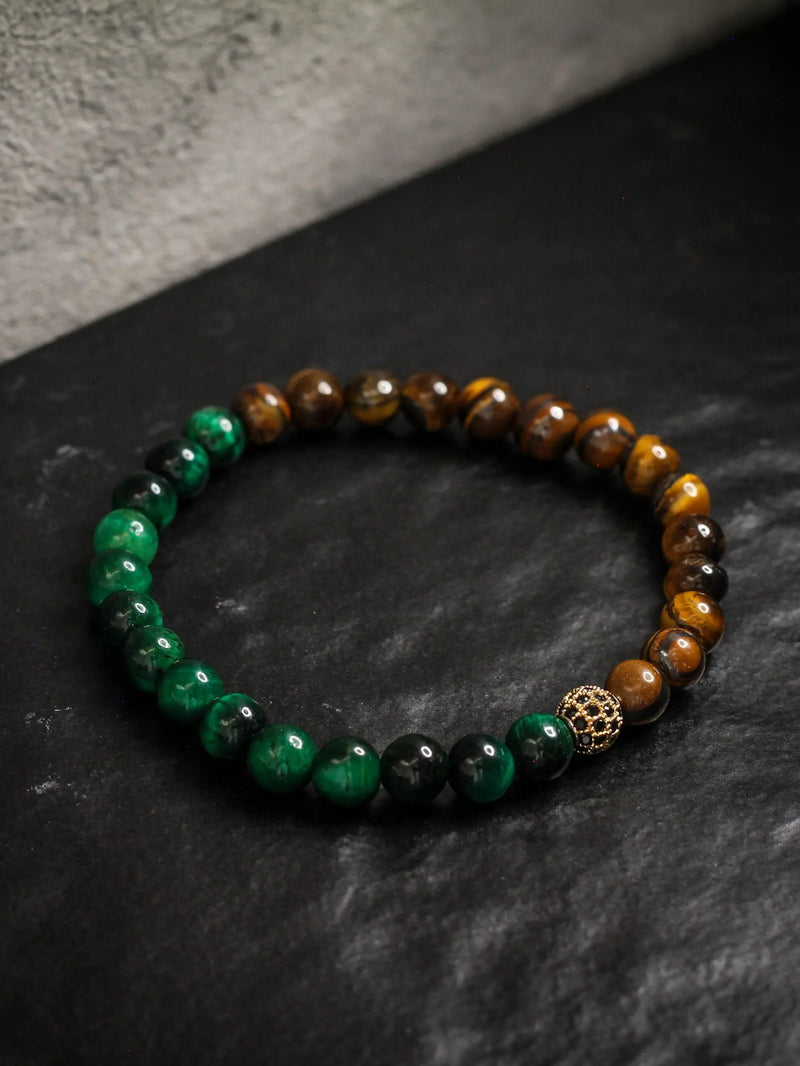 Brazalete Ojo de Tigre Mixto 6mm - Tayrona Accesorios