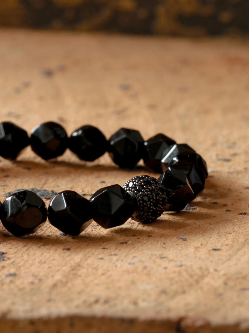Brazalete Onyx Facetado 8mm
