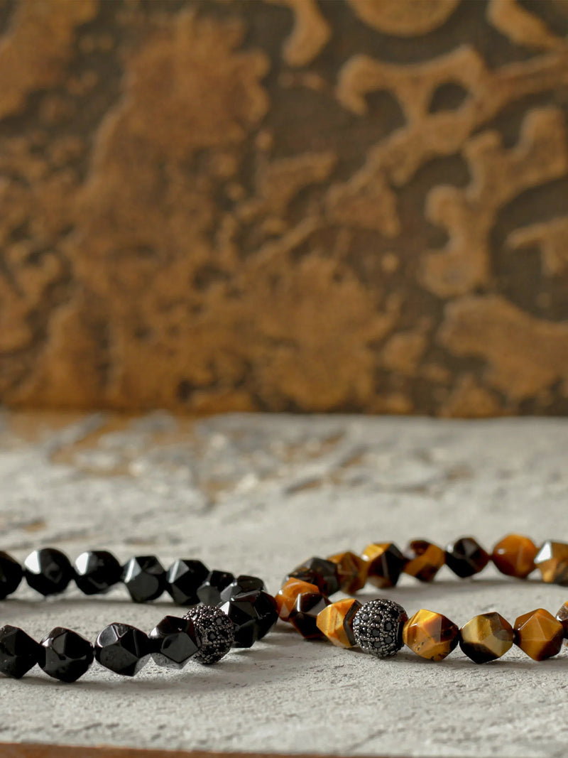 Brazalete Ojo de Tigre Facetado 8mm