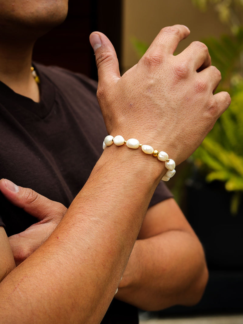 Brazalete Perla de Rio Dorado 7mm