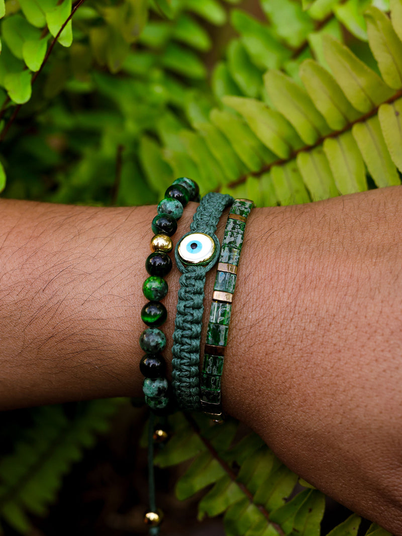 Brazalete Miyuki Tila Marmol Verde