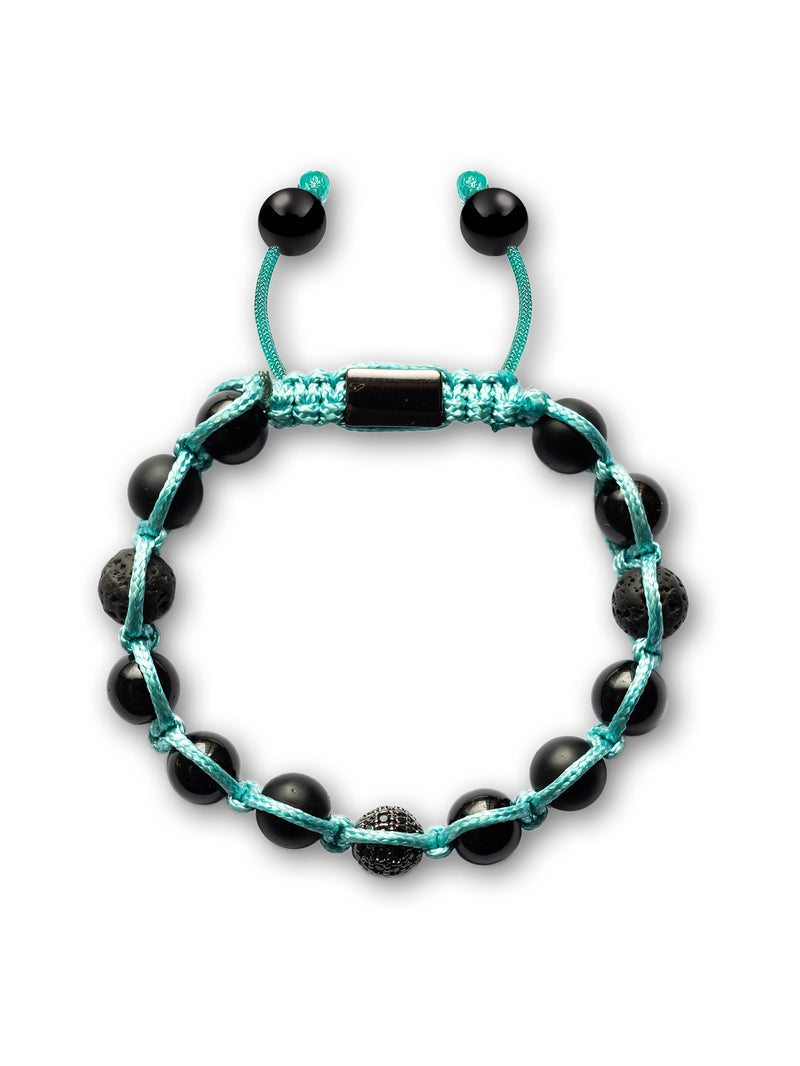Brazalete All Black Macramé 8mm