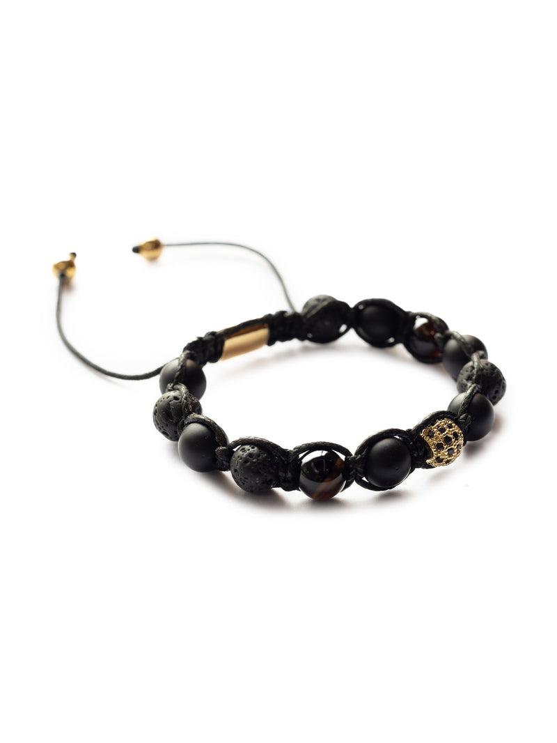 Brazalete Onyx Dorado 8mm