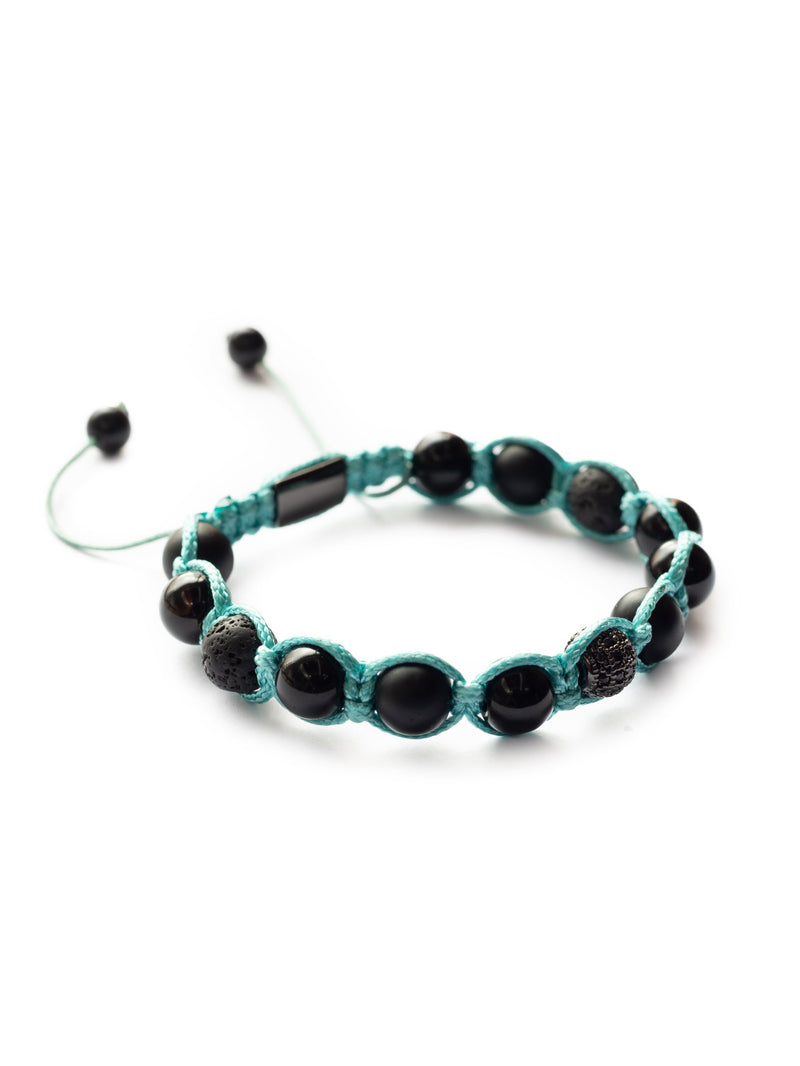 Brazalete All Black Macramé 8mm