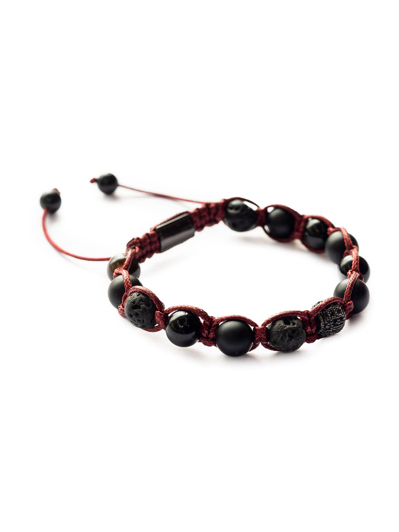 Brazalete All Black Macramé 8mm