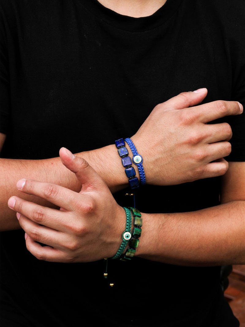 Brazalete Ojo de Tigre Verde 10mm