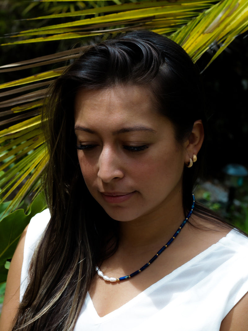 Collar Perla de Rio y Jasper Océano