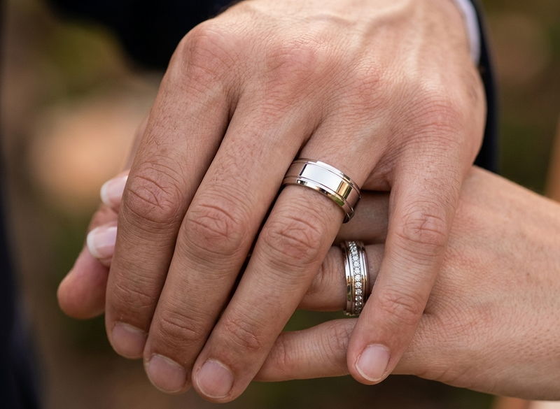 Argollas de Matrimonio Elaris Oro Blanco 18k