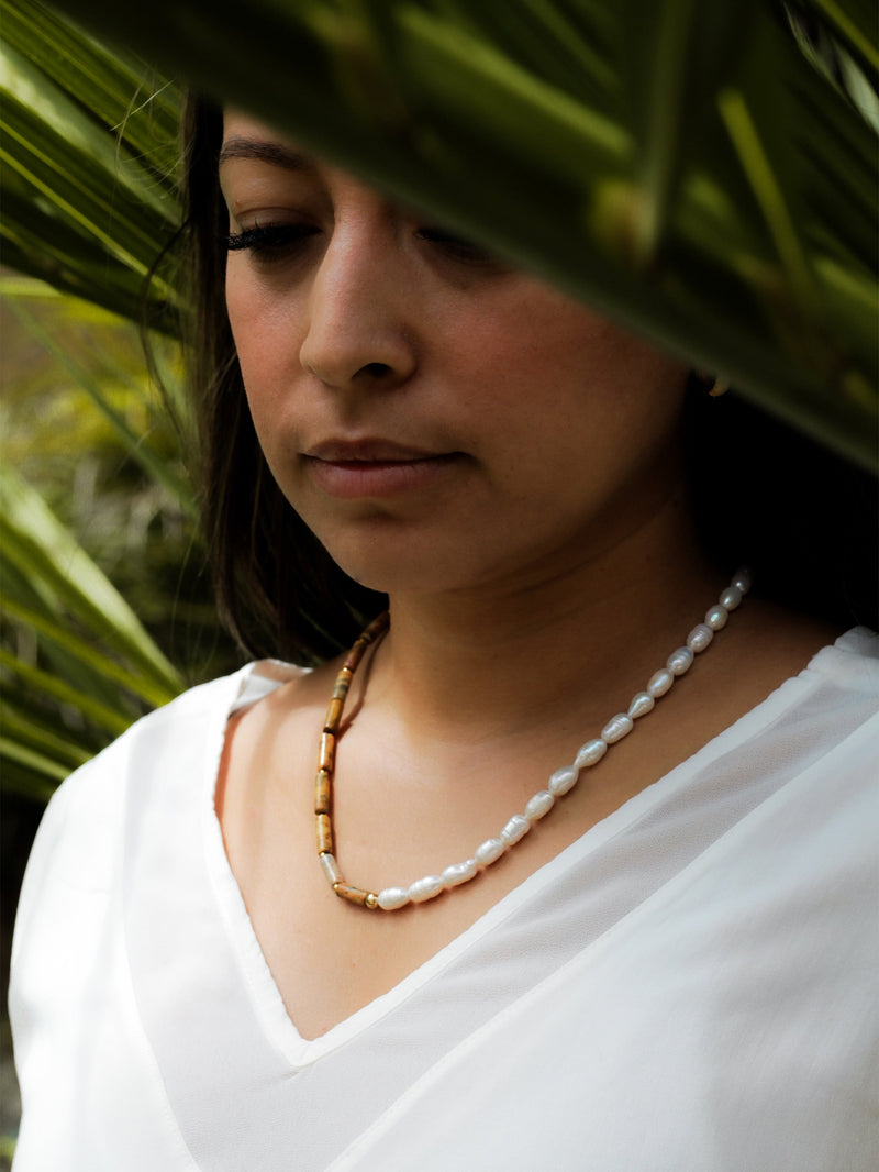 Collar Perla de Rio y Jasper