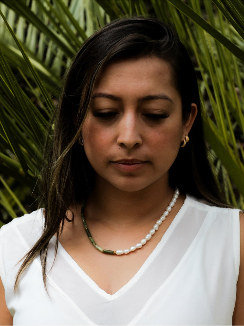 Collar Perla de Rio y Jade