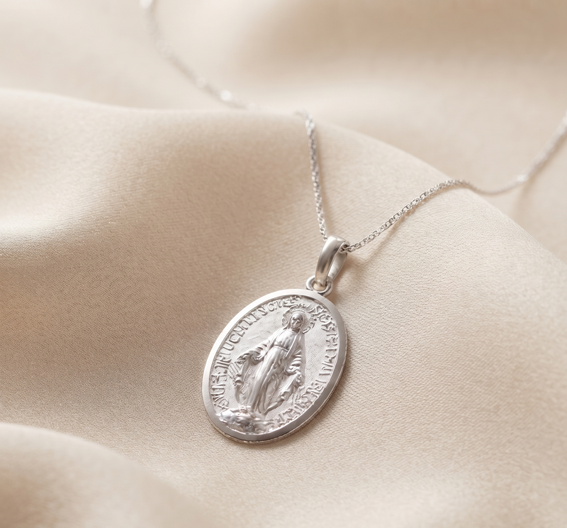 Dije Milagrosa Bendición En Plata 925