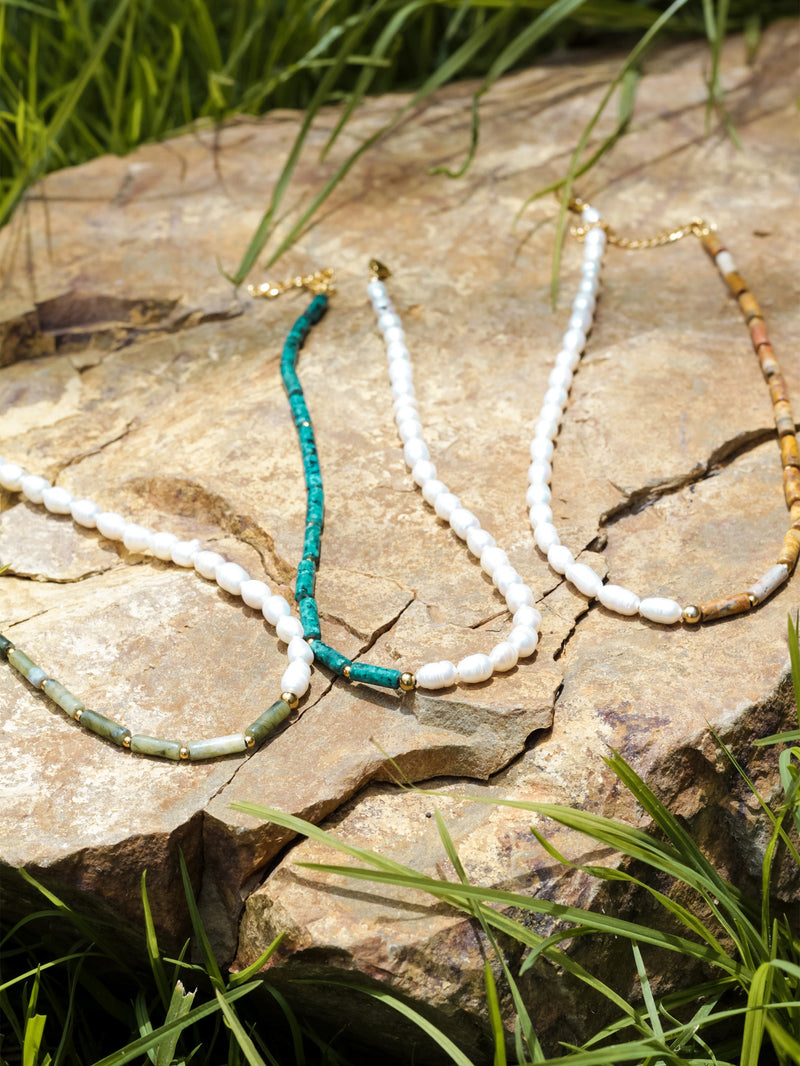 Collar Perla de Rio y Jade