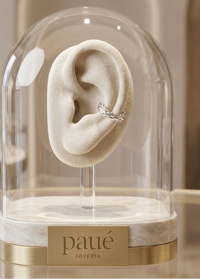 Earcuff Lissa Chapado En Plata 925