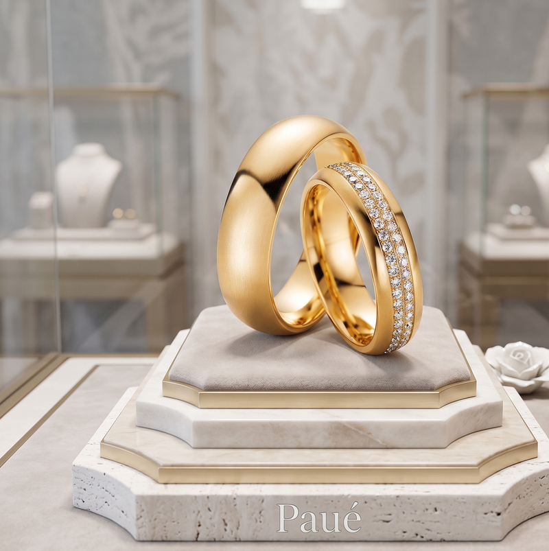 Argollas Diamond Line Oro 18k
