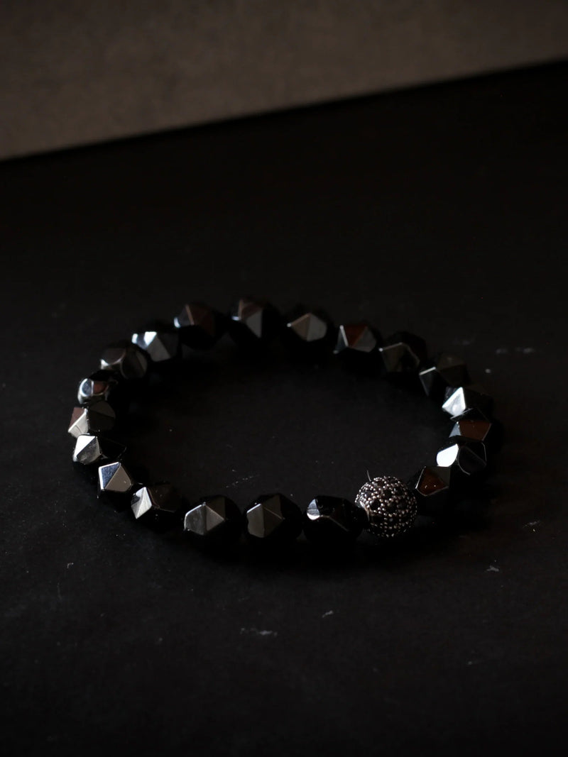 Brazalete Onyx Facetado 8mm