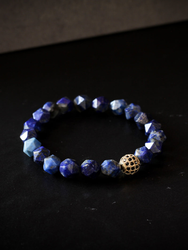 Brazalete Lapislazuli Facetado 8mm
