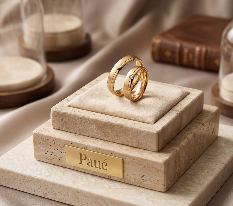 Argollas Noire Oro 18 k