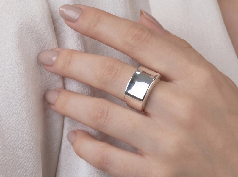 Anillo Valentina chapado en plata 925