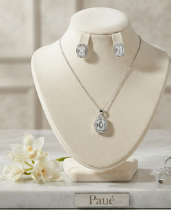 Set Cadena + Dije + Aretes Diamount