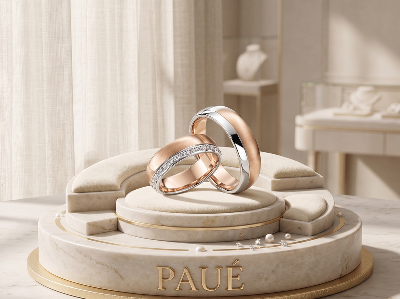 Argollas de Matrimonio Sempiterno Oro Blanco y Oro Rosa 18k