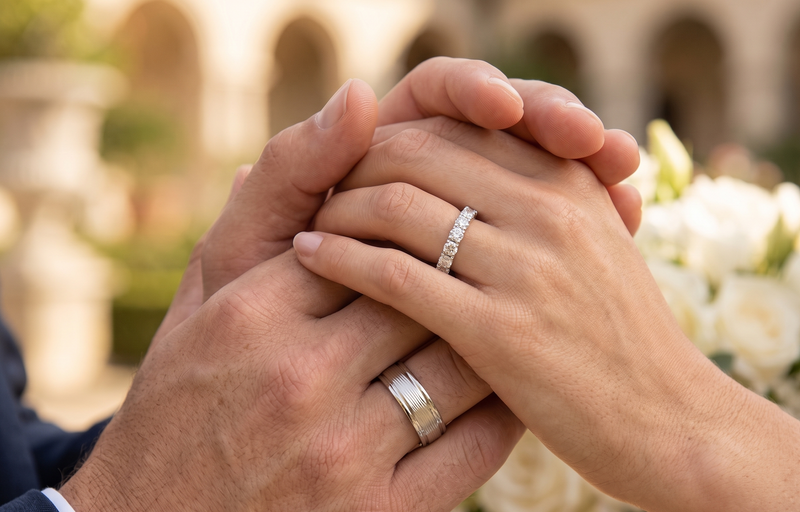 Argollas de Matrimonio Cielo-Serein Oro Blanco 18k