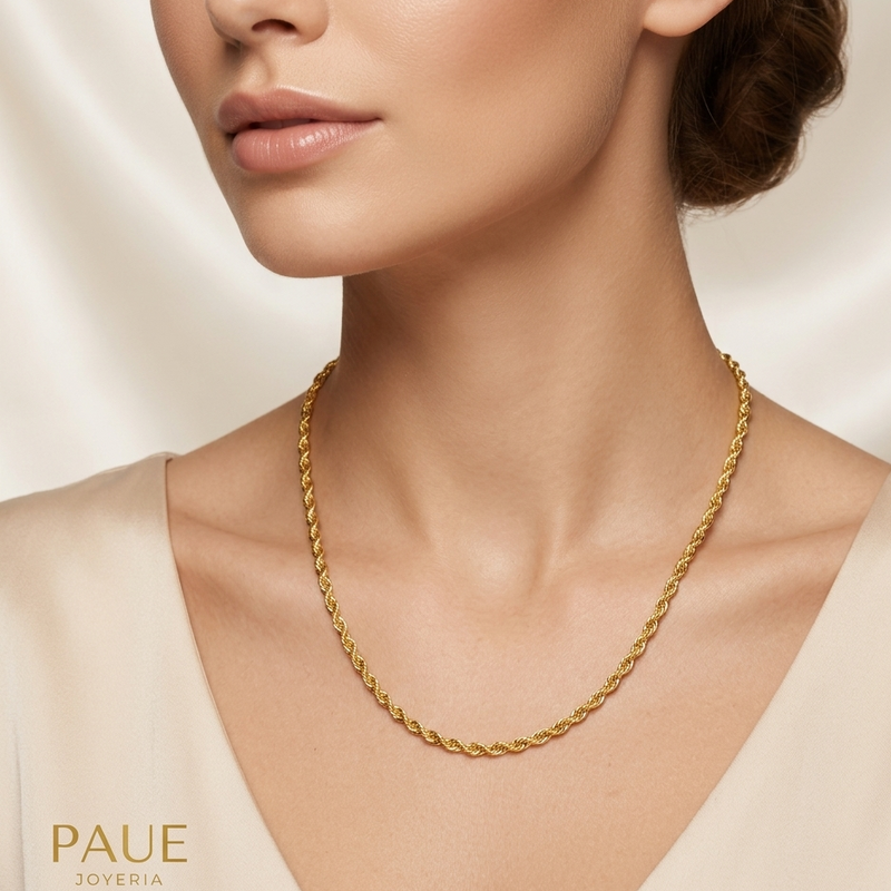 Cadena Safira Oro Italiano 18k / 750