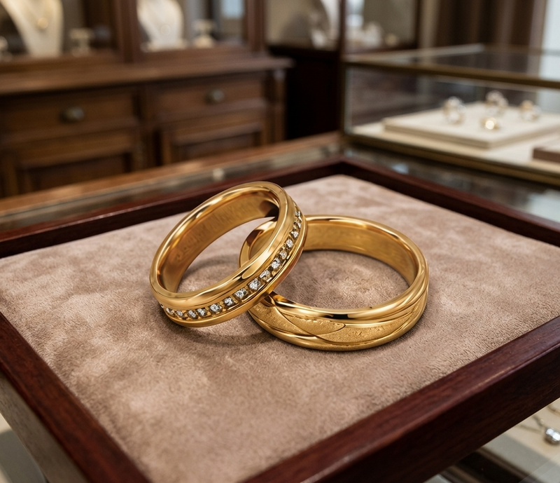 Argollas de Matrimonio Monarque oro 18k