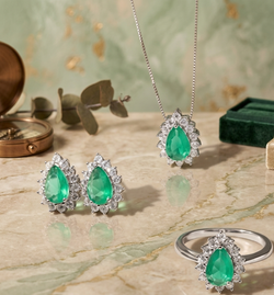 Set de Esmeralda Soberana plata 925