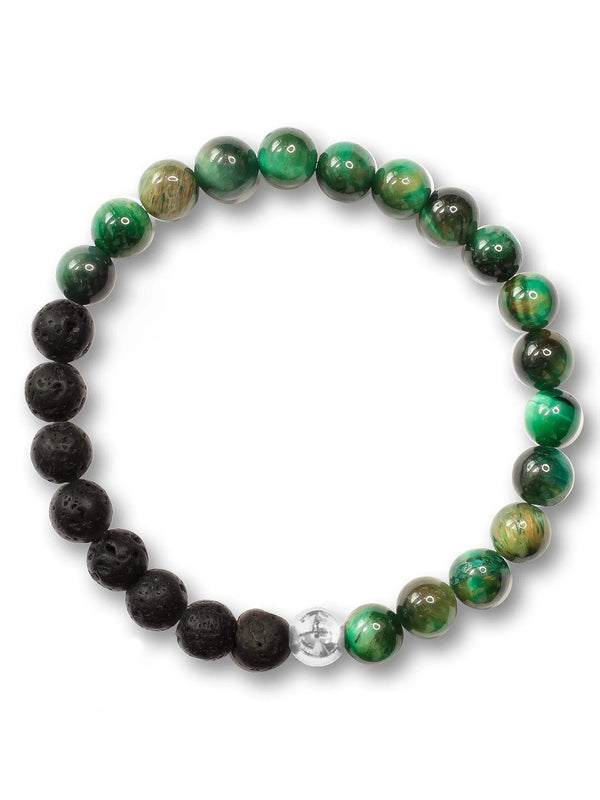Brazalete Tigre Verde Volcán 6mm - Tayrona Accesorios
