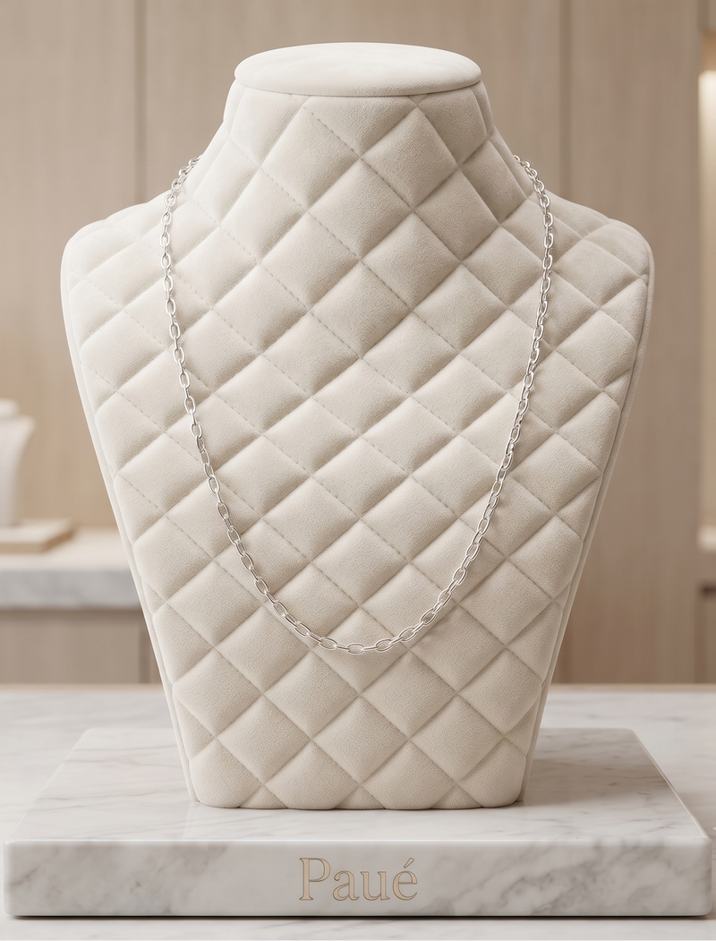 Cadena Nire Hermes En Plata 925