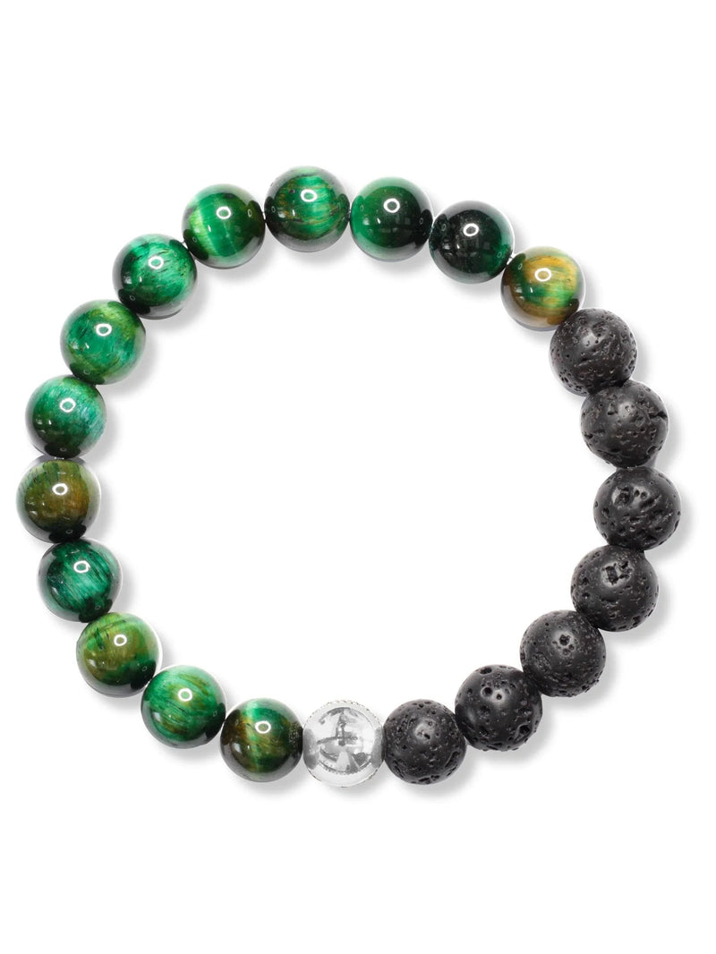 Brazalete Tigre Verde Volcán 8mm - Tayrona Accesorios