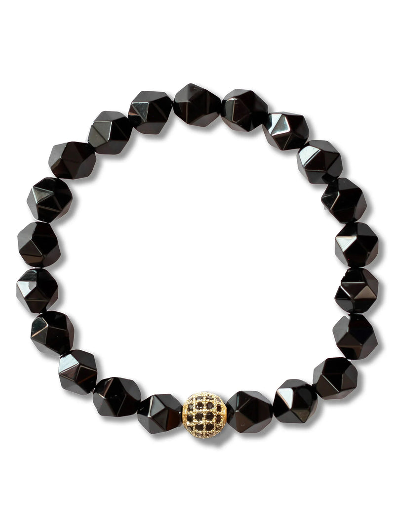 Brazalete Onyx Facetado 8mm