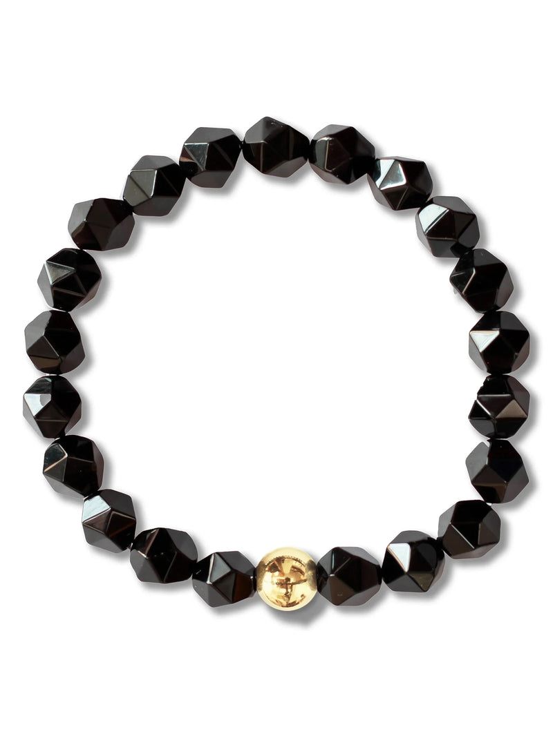 Brazalete Onyx Facetado 8mm