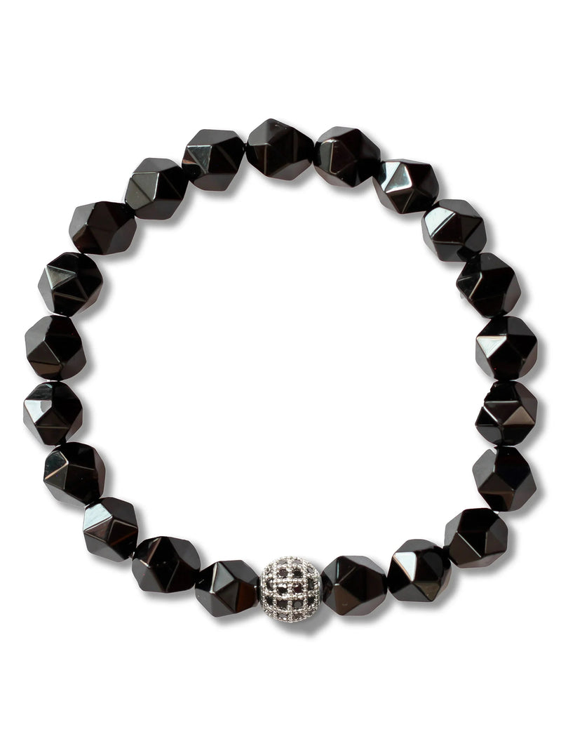 Brazalete Onyx Facetado 8mm