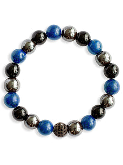 Brazalete Tayrona Lapislázuli 8mm - Tayrona Accesorios