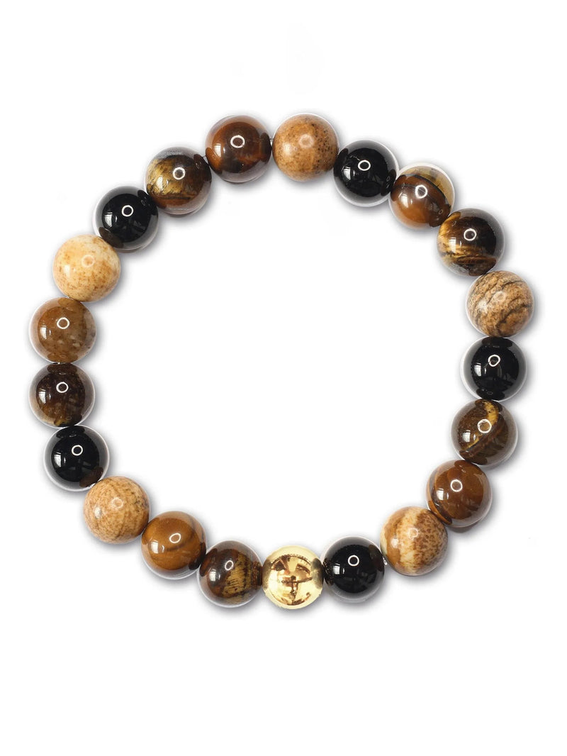 Brazalete Tigre Onyx 8mm - Tayrona Accesorios