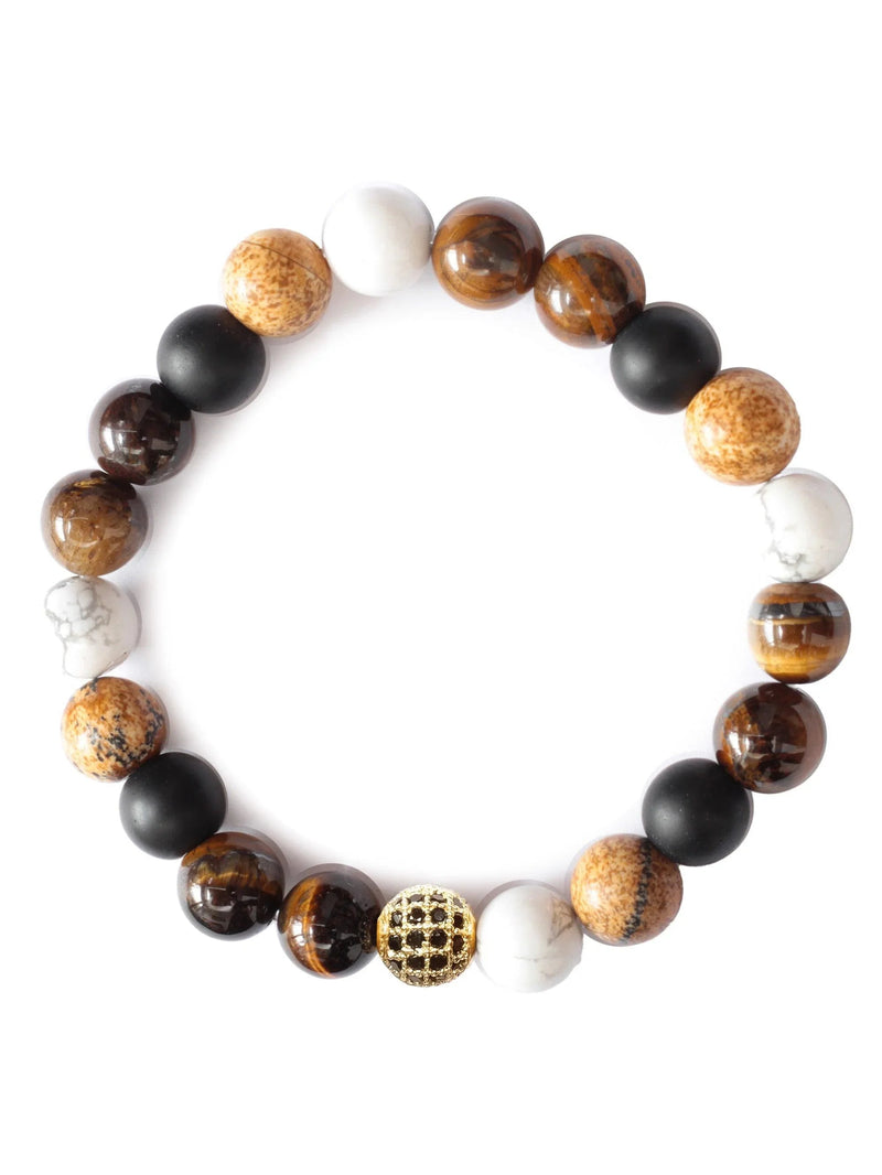 Brazalete Tigre Nevado 8mm - Tayrona Accesorios