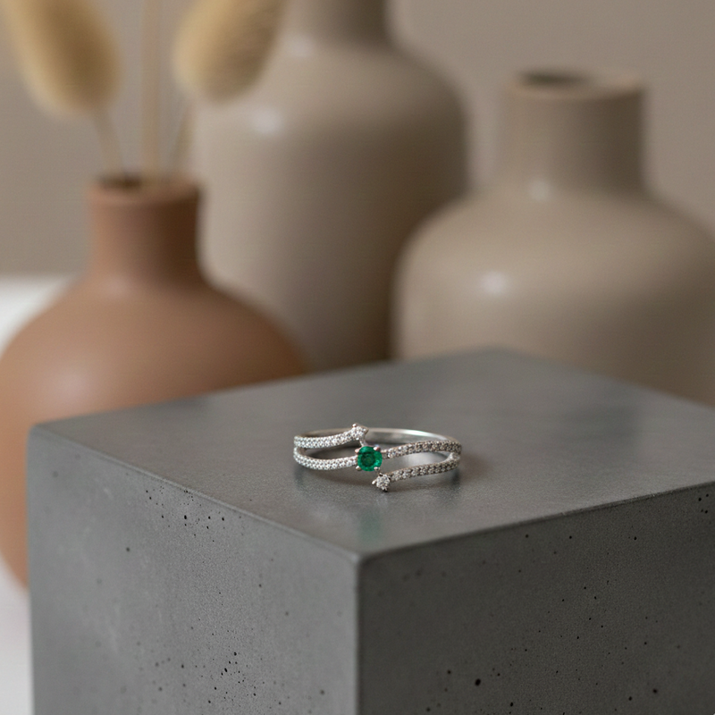 Anillo Con Esmeralda Duna