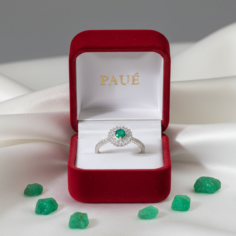 Anillo Con Esmeralda Celia