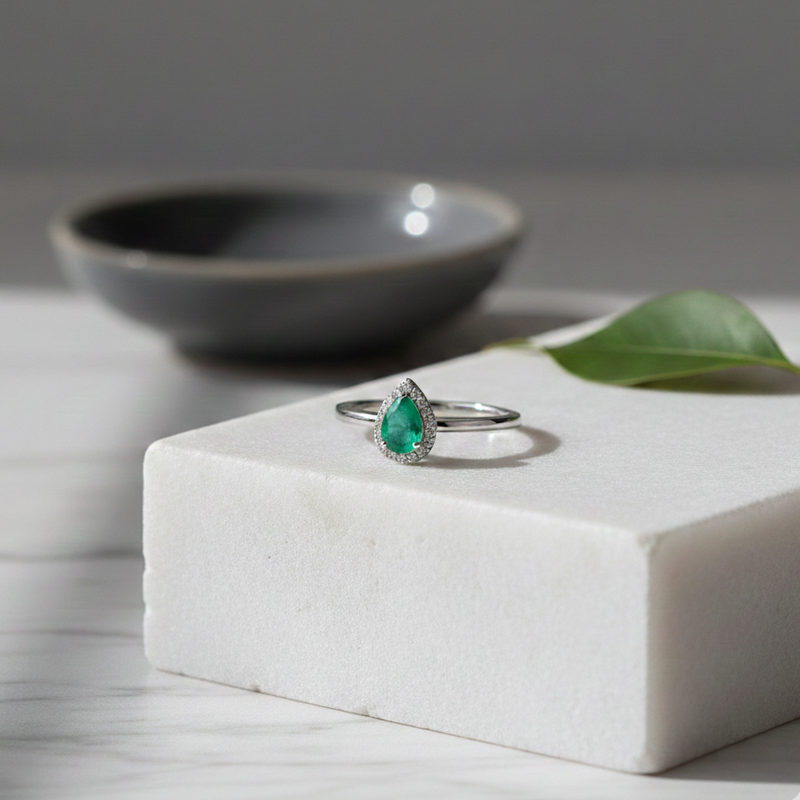 Anillo Con Esmeralda Anya