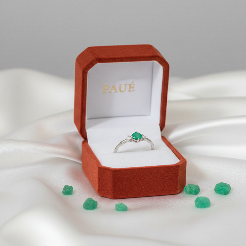 Anillo Con Esmeralda Zora