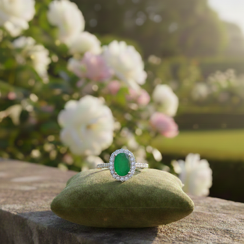 Anillo Con Esmeralda Elara